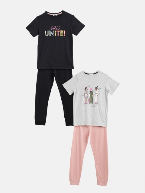 

Marks & Spencer Girls Set of 2 Printed Night suits, Multi