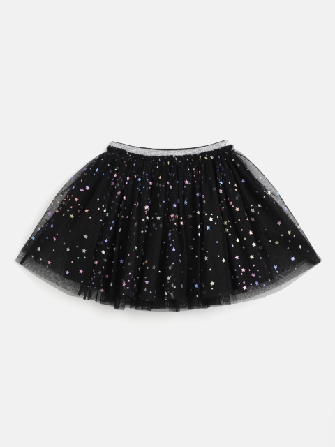 

Marks & Spencer Girls Black Embellished Flared Mini Skirt