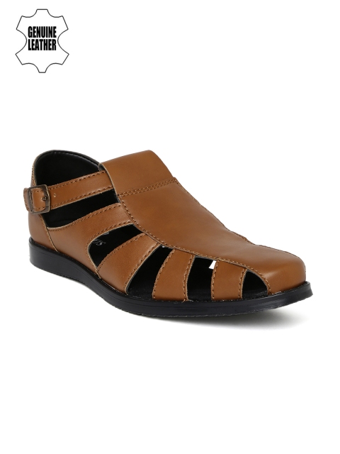 

INVICTUS Tan Brown Leather Sandals