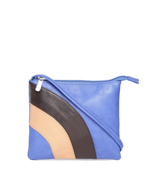 

DressBerry Blue & Brown Colourblocked Sling Bag