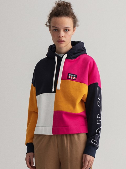 

GANT Women Blue & Pink Colourblocked Sweatshirt