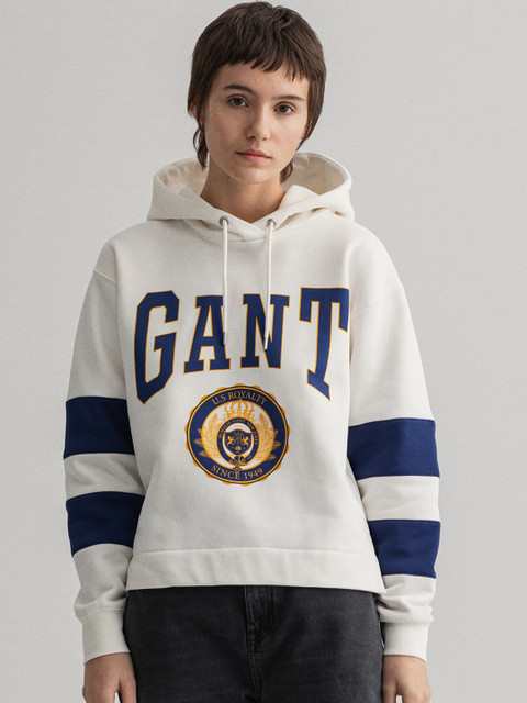 

GANT Women Off White Printed Sweatshirt
