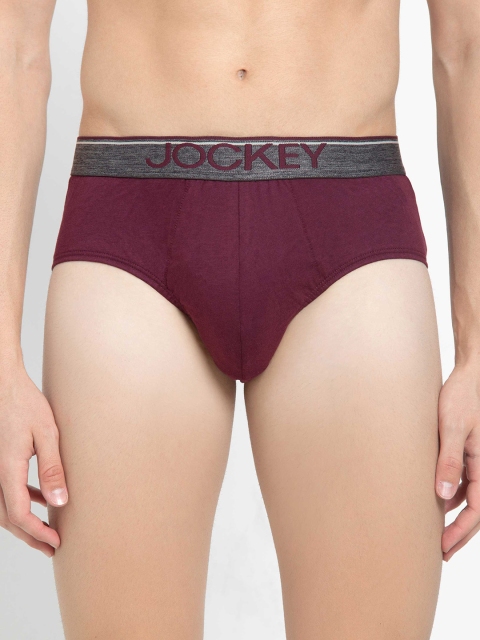 

Jockey Men Purple Solid Super Combed Cotton Basic Briefs 8037-0105-WINTG