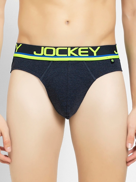 

Jockey Men Navy Blue Solid Super Combed Cotton Basic Briefs FP02-0105-IBMFC