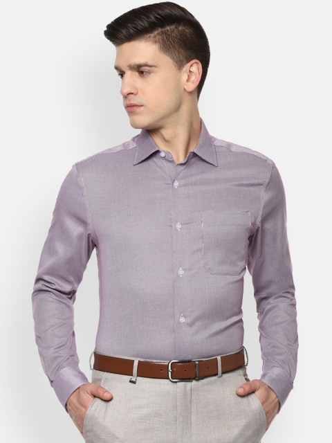 

Louis Philippe Permapress Men Purple Opaque Formal Shirt