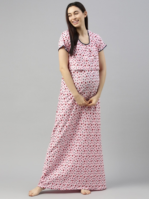 

GOLDSTROMS Pink Printed Maternity Maxi Nightdress