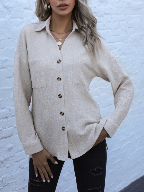 

URBANIC Women Beige Solid Opaque Casual Shirt