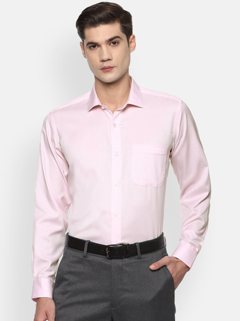 

Van Heusen Men Pink Opaque Formal Shirt