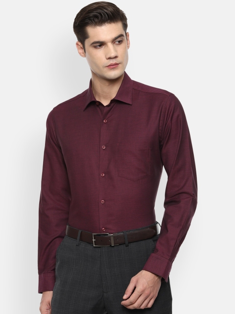 

Van Heusen Men Maroon Opaque Formal Shirt
