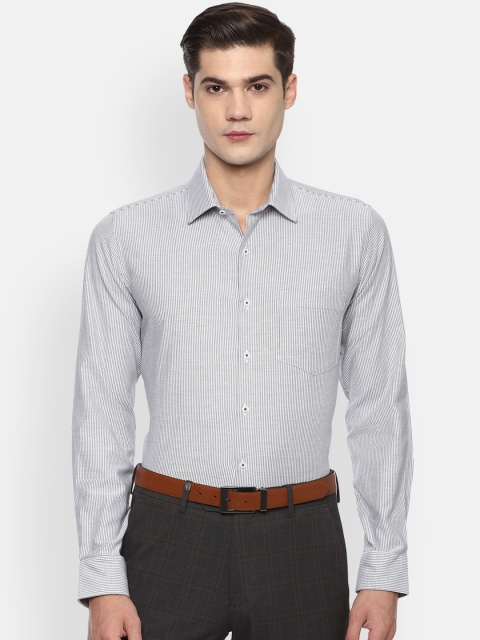 

Van Heusen Men Grey Slim Fit Micro Checks Opaque Checked Formal Shirt