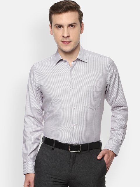

Van Heusen Men Grey Micro Checks Opaque Checked Formal Shirt
