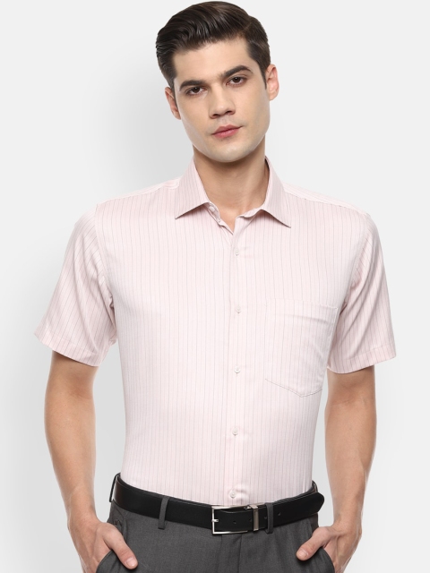 

Van Heusen Men Cream-Coloured Opaque Striped Formal Shirt