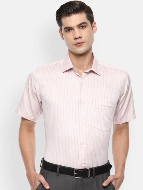 

Van Heusen Men Cream-Coloured Opaque Striped Formal Shirt