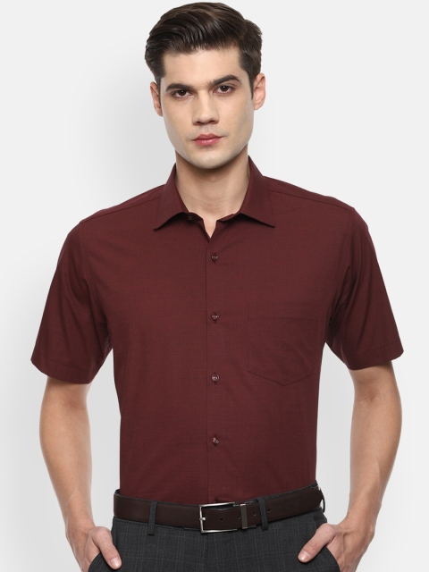 

Van Heusen Men Maroon Opaque Formal Shirt