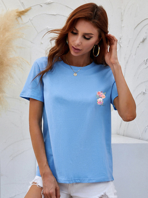 

URBANIC Women Blue T-shirt