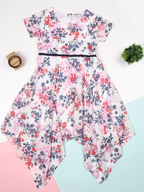 

ZION Girls White Floral Dress