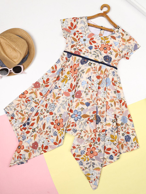 

ZION Girls Off White Floral Dress
