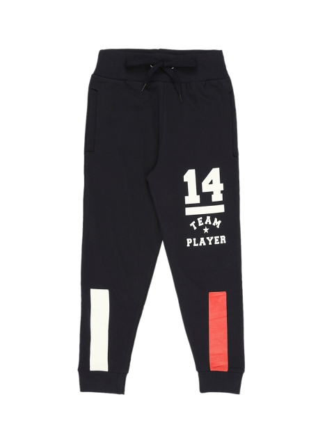

RAINE AND JAINE Boys Black Pure Cotton Regular-Fit Joggers