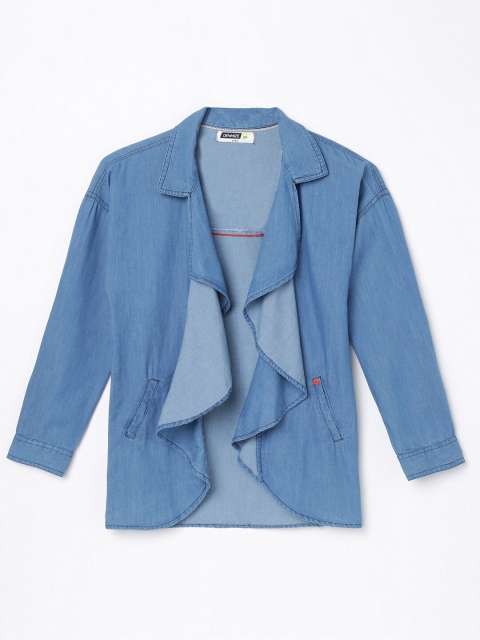 

Denimize by Fame Forever Kids Girls Blue Roll-Up Sleeves Shirt Style Top