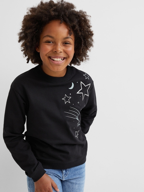 

H&M Girls Black Sweatshirt