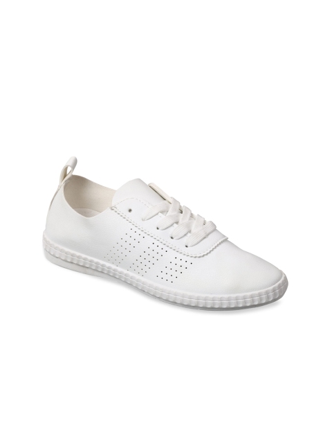 

Lavie Women White Perforated Sneakers