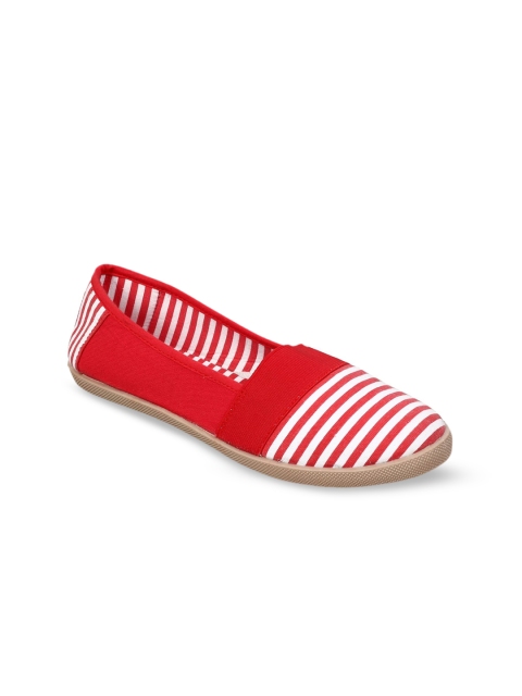 

Lavie Women Red Striped Ballerinas