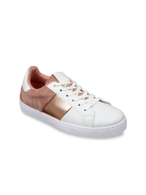 

Lavie Women White Colourblocked Sneakers