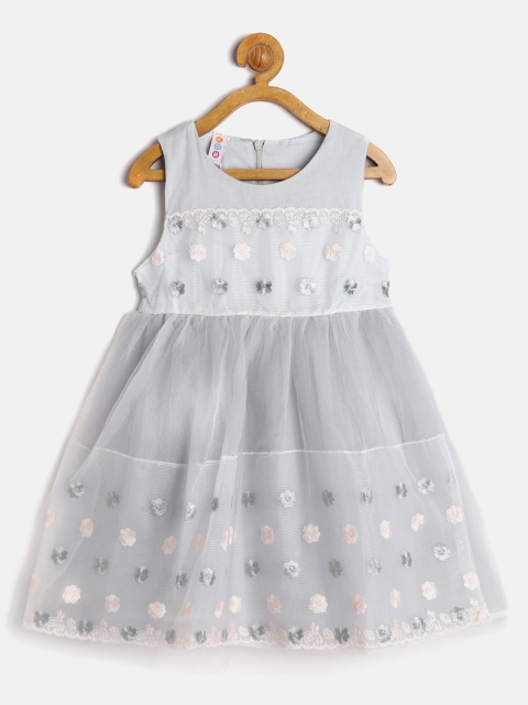 

Kids On Board Girls Grey Embellished Dress