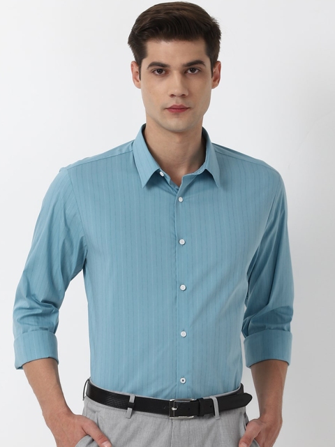 

Louis Philippe Sport Men Blue Slim Fit Striped Formal Shirt