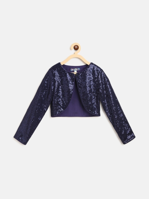 

Nauti Nati Girls Navy Blue Embellished Crop Shrug