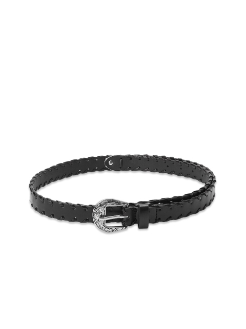 

Forever Glam by Pantaloons Women Black Braided PU Belt