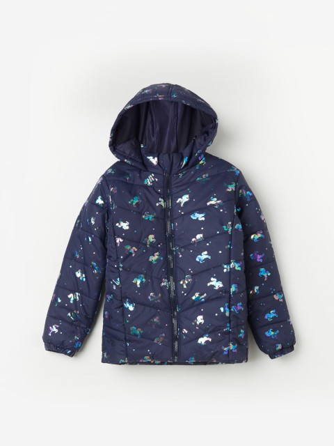 

Fame Forever by Lifestyle Girls Navy Blue Puffer Jacket