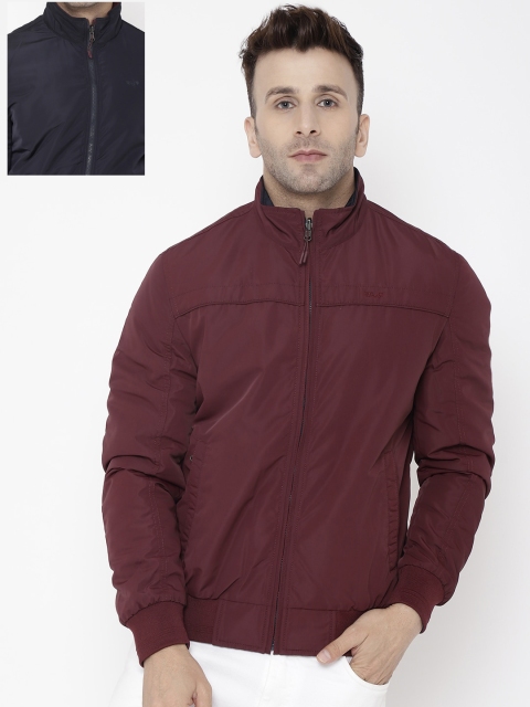 

LURE URBAN Men Maroon Reversible Bomber Jacket