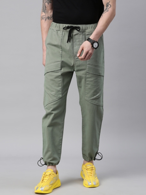 

Breakbounce Men Green Slim Fit Trousers