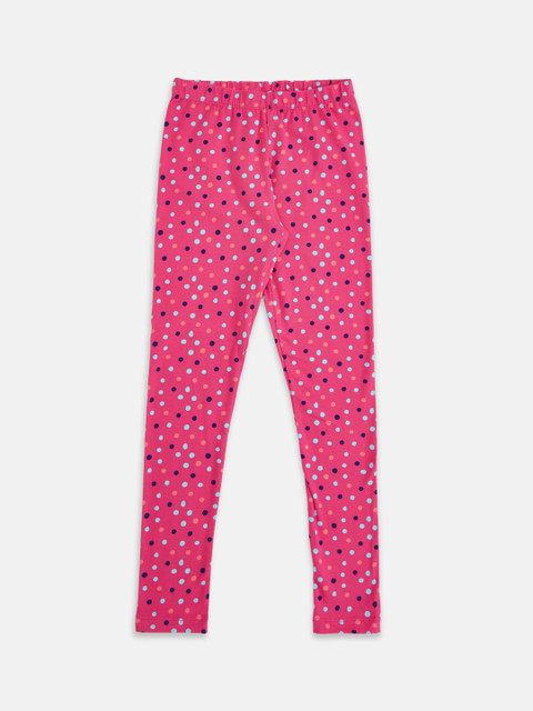 

Pantaloons Junior Girls Fuchsia Pink & Blue Printed Leggings