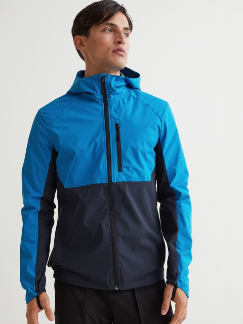 

H&M Men Blue Windproof running jacket