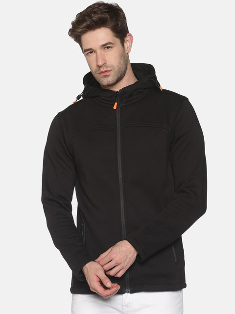 

SHOWOFF Men Black Hooded Sweatshirt