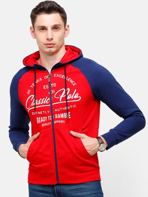 

Classic Polo Men Red Hooded Sweatshirt