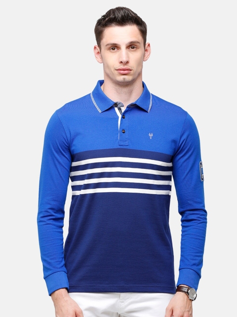 

Classic Polo Men Blue Polo Collar Slim Fit T-shirt