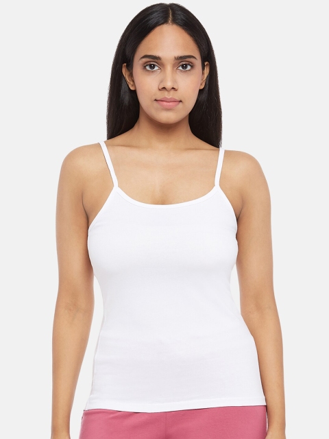 

Dreamz by Pantaloons Women White Solid Pure Cotton Camisole