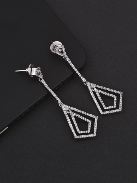

Tistabene White Contemporary Drop Earrings