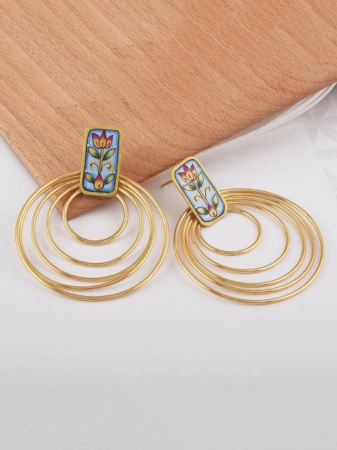

Tistabene Golden Contemporary Gold-Plated Drop Earrings