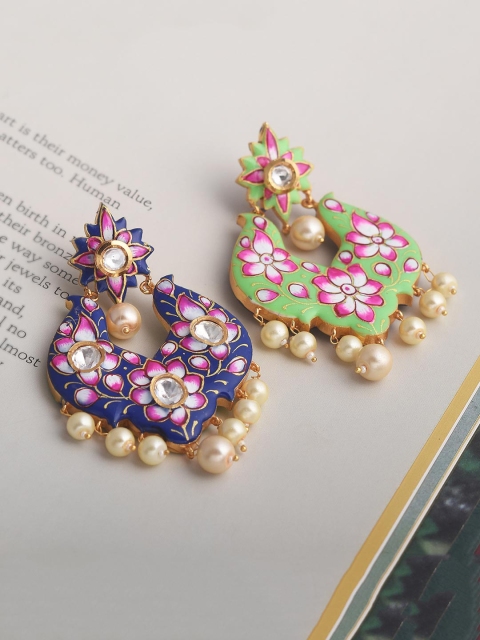 

Tistabene Gold-Toned Contemporary Chandbalis Earrings