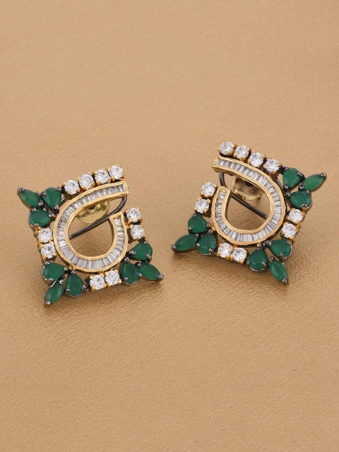 

Tistabene Green Contemporary Studs Earrings