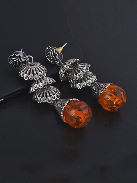

Tistabene Orange Contemporary Drop Earrings