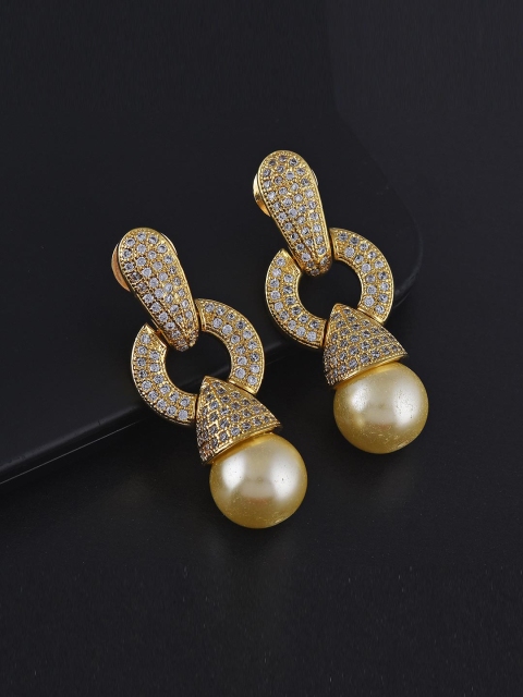 

Tistabene Gold-Toned Contemporary Drop Earrings