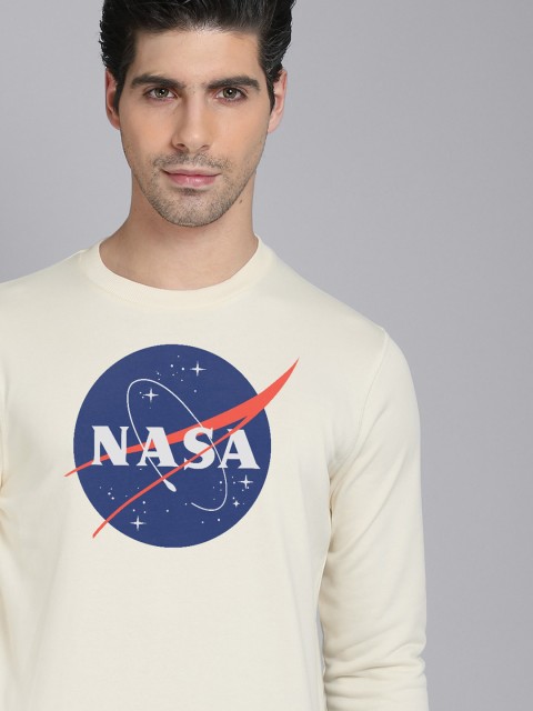 

Free Authority Nasa Men Off White Printed Sweatshirt
