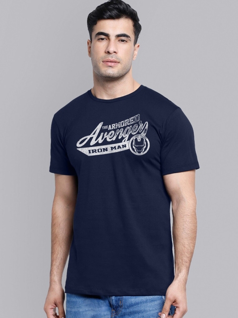 

Free Authority Men Blue Typography Iron Man Printed Pockets T-shirt