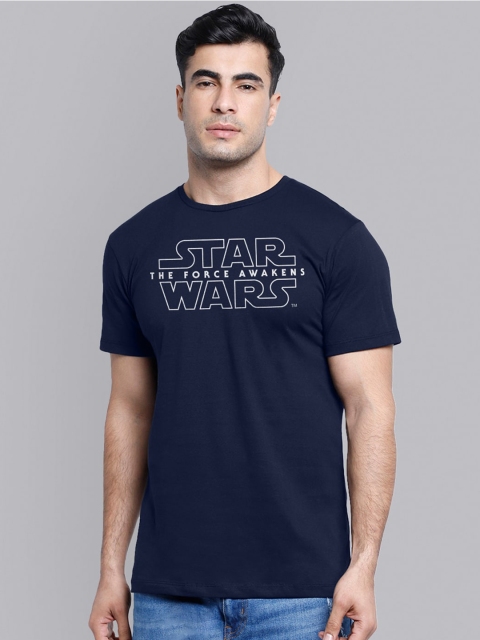 

Free Authority Men Blue Typography Star Wars Printed Pockets T-shirt