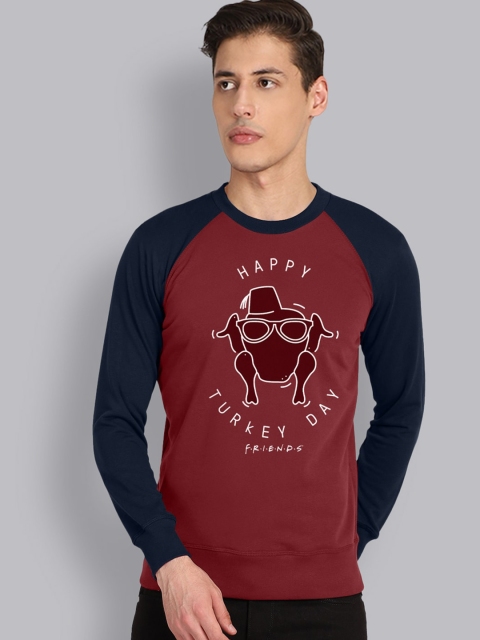 

Free Authority Men Red & White Friends Printed Sweatshirt